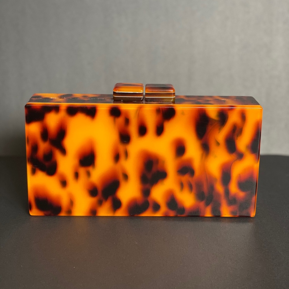 Tortoise Acrylic Clutch